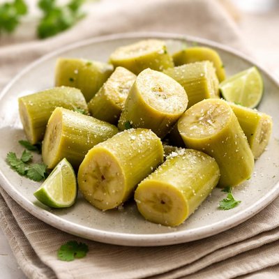 Unripe cooked plantain