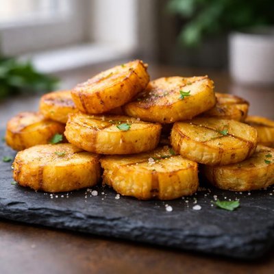 Unripe fried plantain