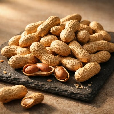 Unsalted peanuts in the shell