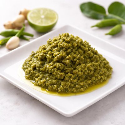 Unsalted thai green curry paste
