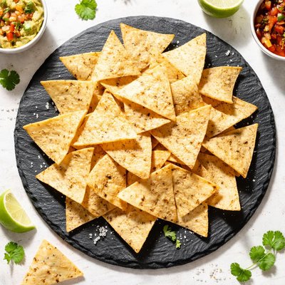Unsalted tortilla chip