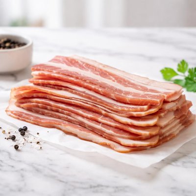 Unsmoked thin bacon