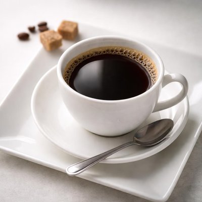 Unsweet black coffee