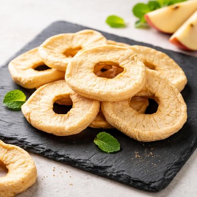 Unsweetened dried apple rings