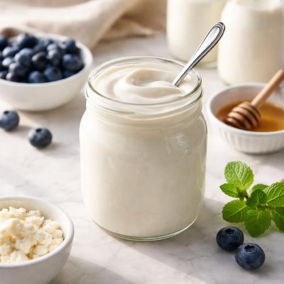 Unsweetened goat yogurt