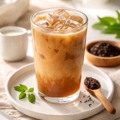 Unsweetened milk tea