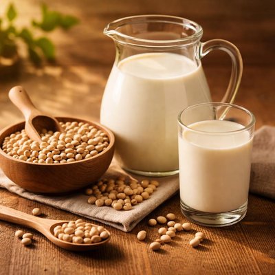 Unsweetened soya bean