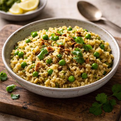 Urad lentils green  peas khichdi