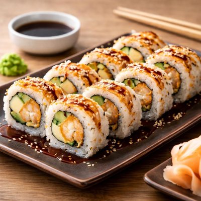 Uromaki fried shrimp