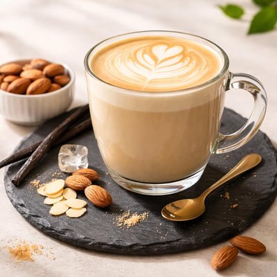 Vanilla almond milk latte