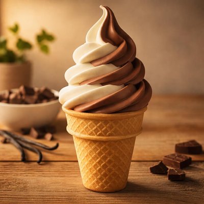 Vanilla and chocolate swirl