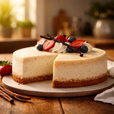 Vanilla bean cheesecake