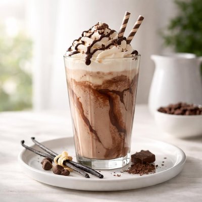 Vanilla chocolate milkshake
