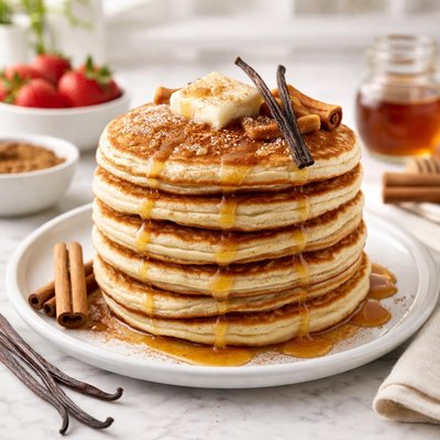 Vanilla cinnamon pancakes