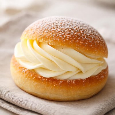 Vanilla cream bun