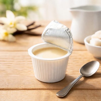 Vanilla creamer cup