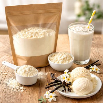 Vanilla flavour whey