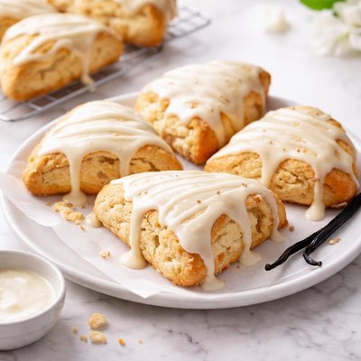 Vanilla frosted scones