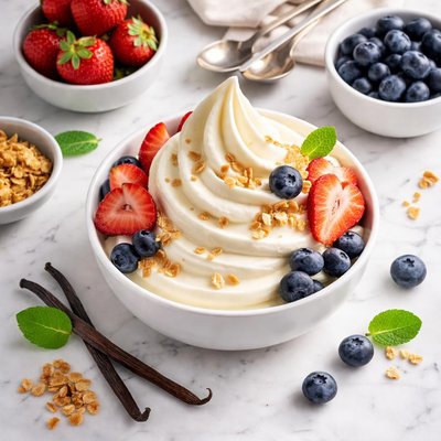 Vanilla frozen yoghurt