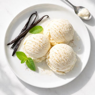 Vanilla homemade ice cream