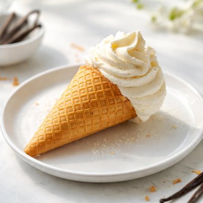 Vanilla ice cone