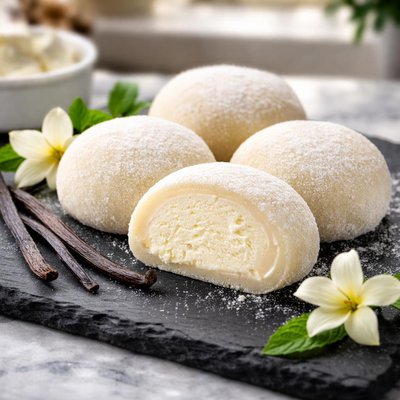 Vanilla ice cream mochi