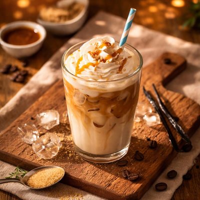 Vanilla iced latte greggs