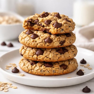 Vanilla oatmeal chocolate chip protein cookie