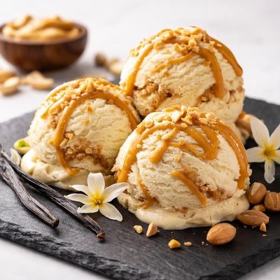 Vanilla peanut butter ice cream