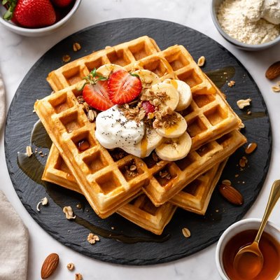 Vanilla protein waffles