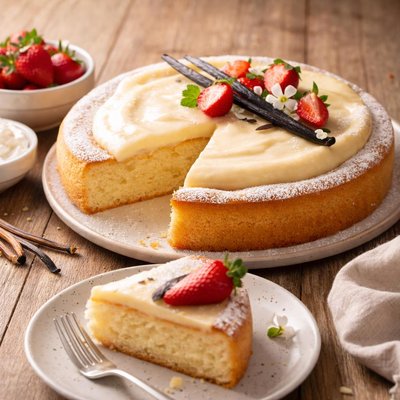 Vanilla pudding cake