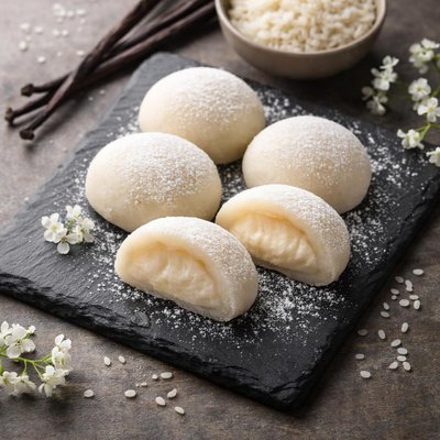 Vanilla rice mochi