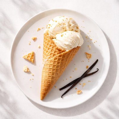 Vanilla waffle cone