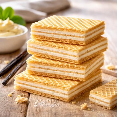 Vanilla waffle cookies