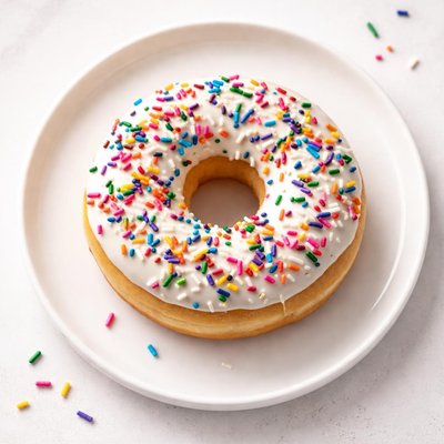 Vanilla with sprinkle donut dunkin