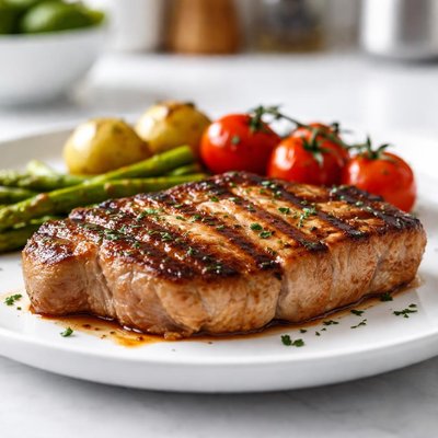 Varkenssteak grilled