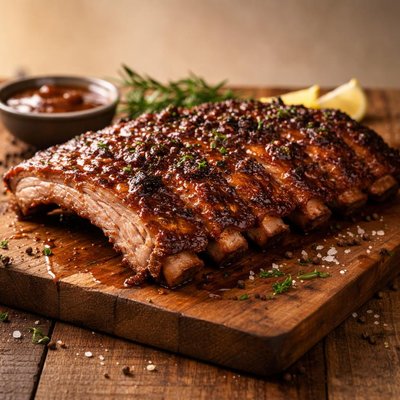 Veal barbecue ribs
