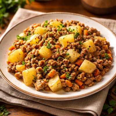 Veal mince with potato