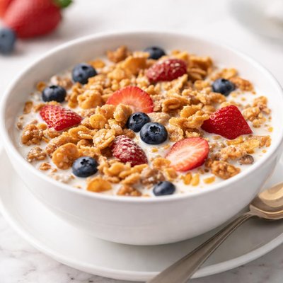 Vector cereal with milk