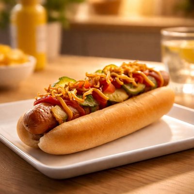 Veg hotdog at ikea