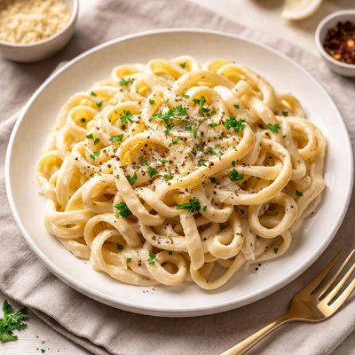 Vegan alfredo pasta