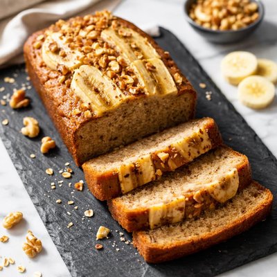 Vegan banana tea bread