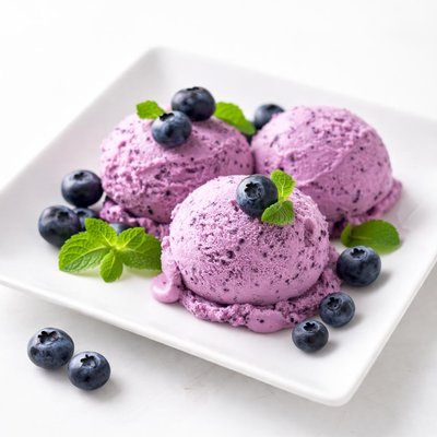 Vegan blueberry ice cream