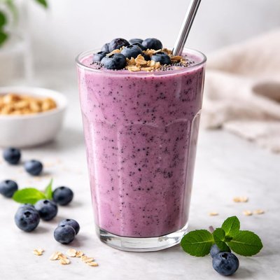 Vegan blueberry smoothie