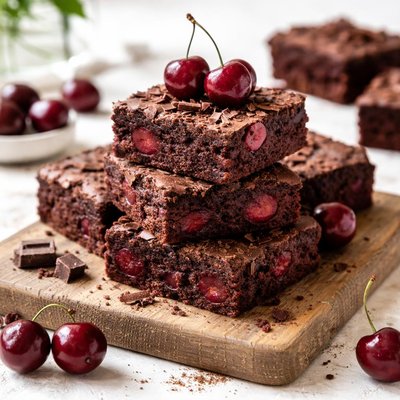 Vegan brownie cherry