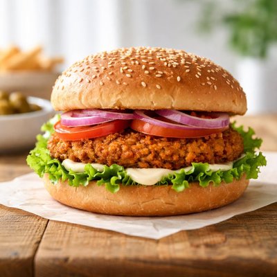 Vegan chicken burger