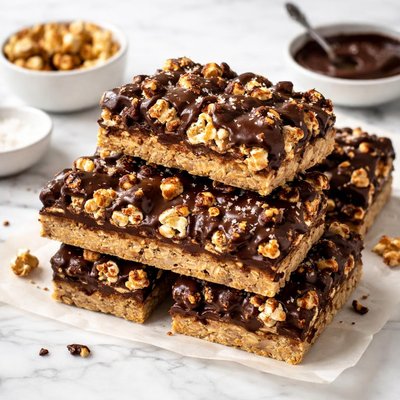 Vegan chocolate popcorn bar