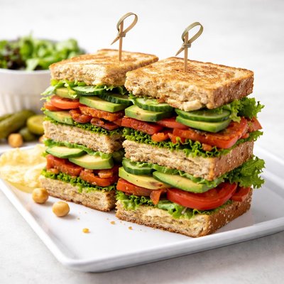 Vegan club sandwich