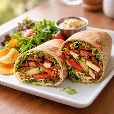 Vegan clubhouse wrap from fresh