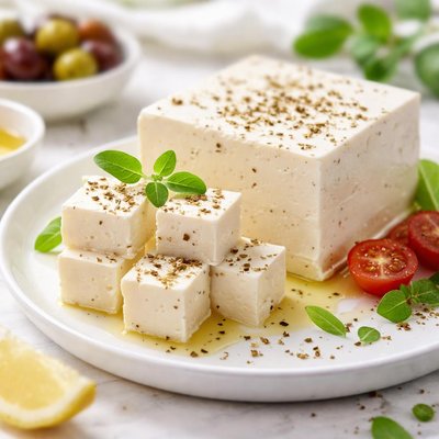 Vegan feta cheese